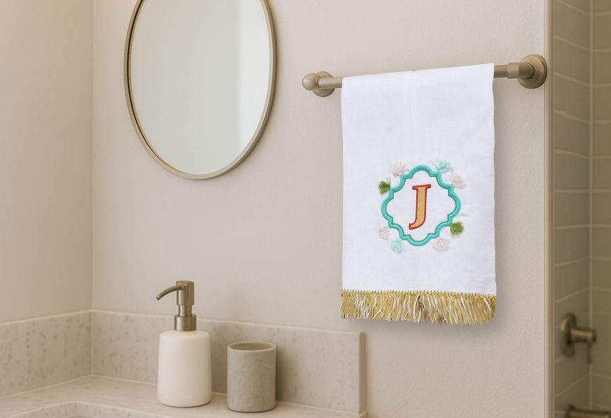 J Letter Guest Towel