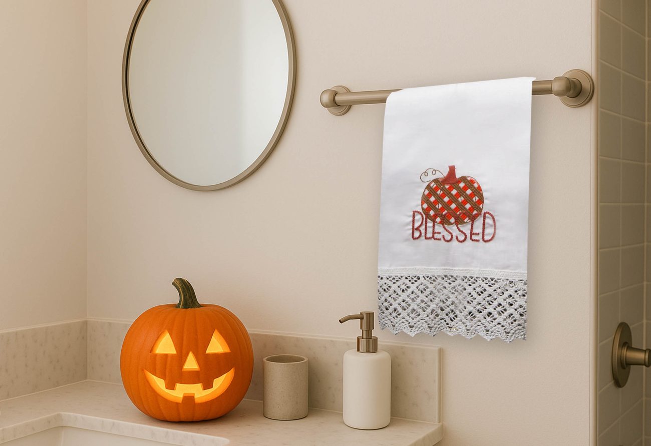 Blessed- Halloween Linen Guest Towel