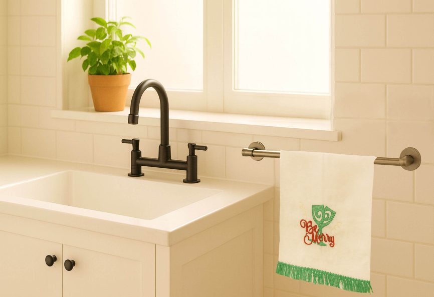 Be Merry Linen Chicken Towel