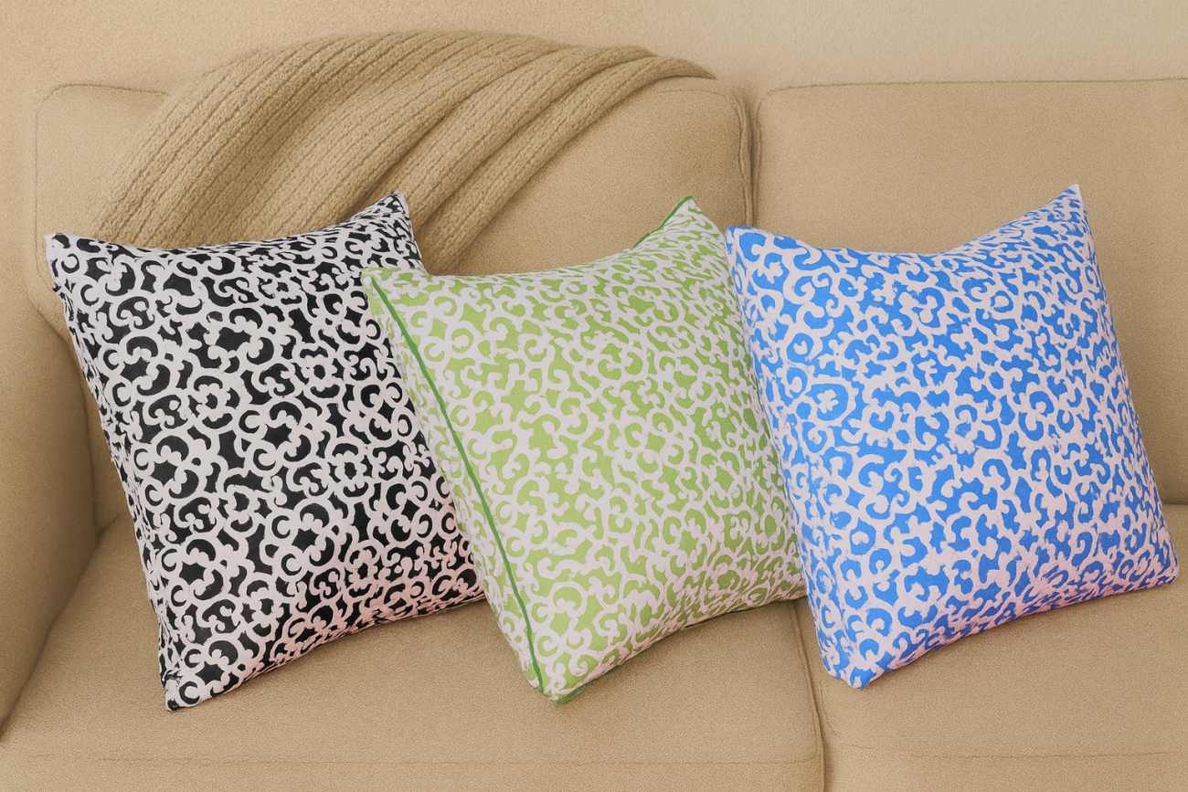 Blue Mosaic Decorative Pillow - Image 2