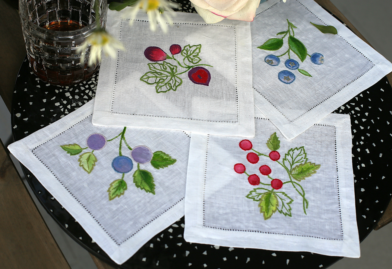 Blueberry & Fig Orchard cocktail napkin