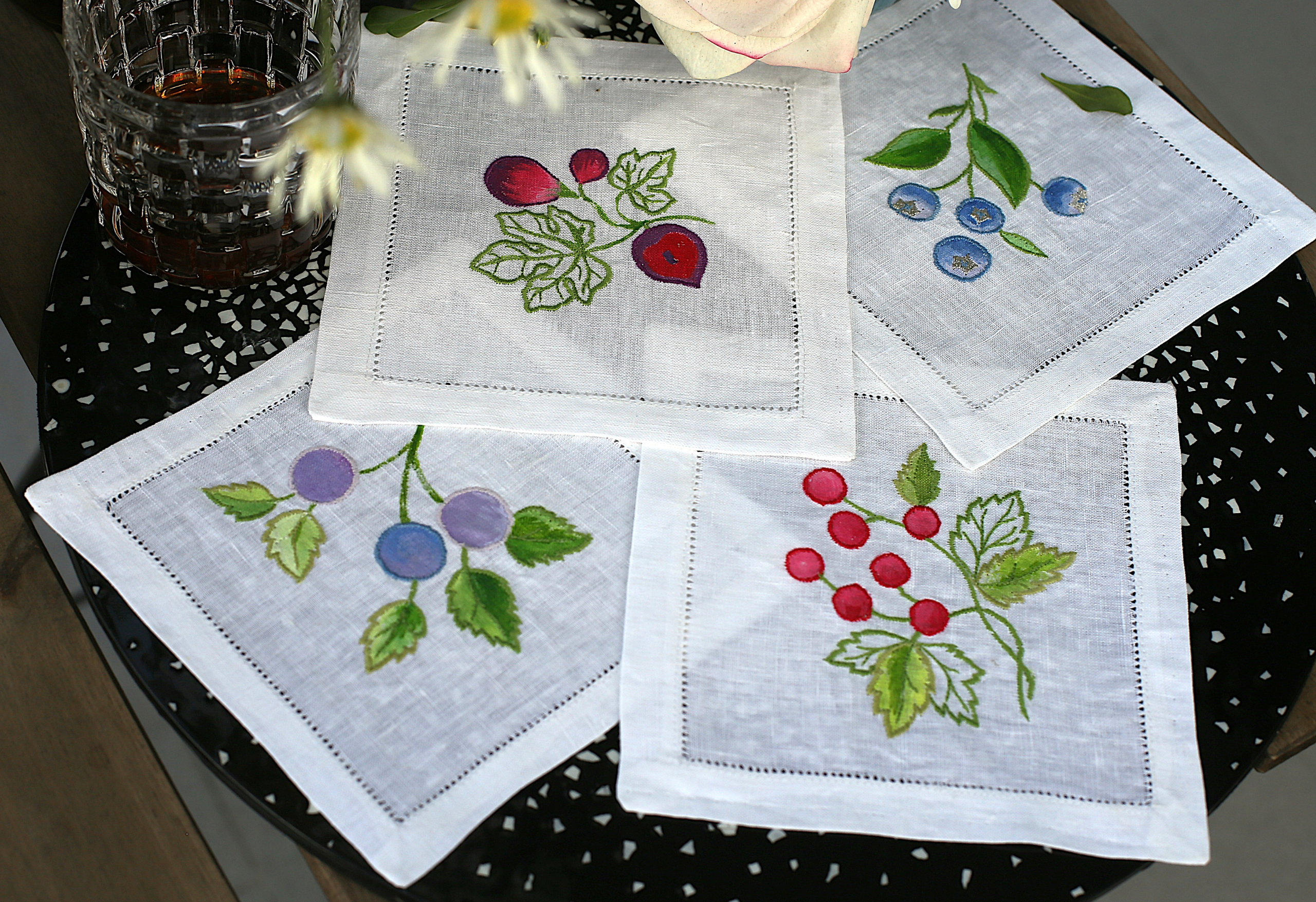 Blueberry & Fig Orchard cocktail napkin