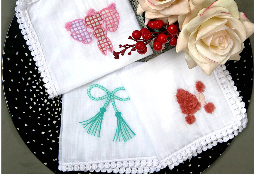 Puppy, Bunny & Bow Linen Napkin