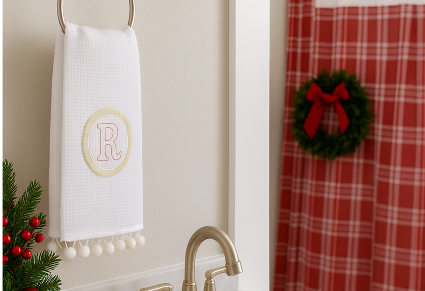 R Letter Microfiber Guest Towel