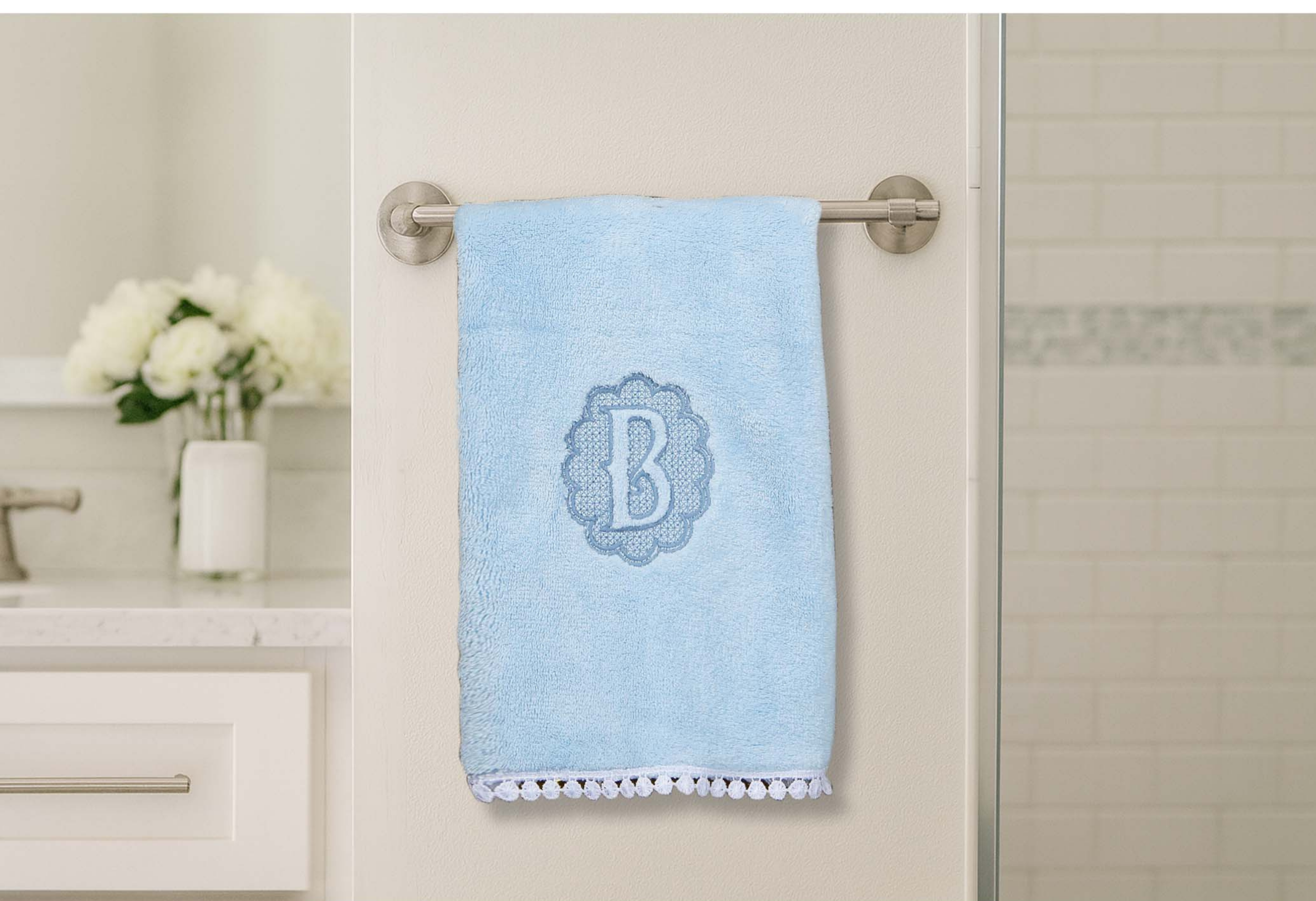 Monogram Collection Microfiber Bath Towel - Image 2
