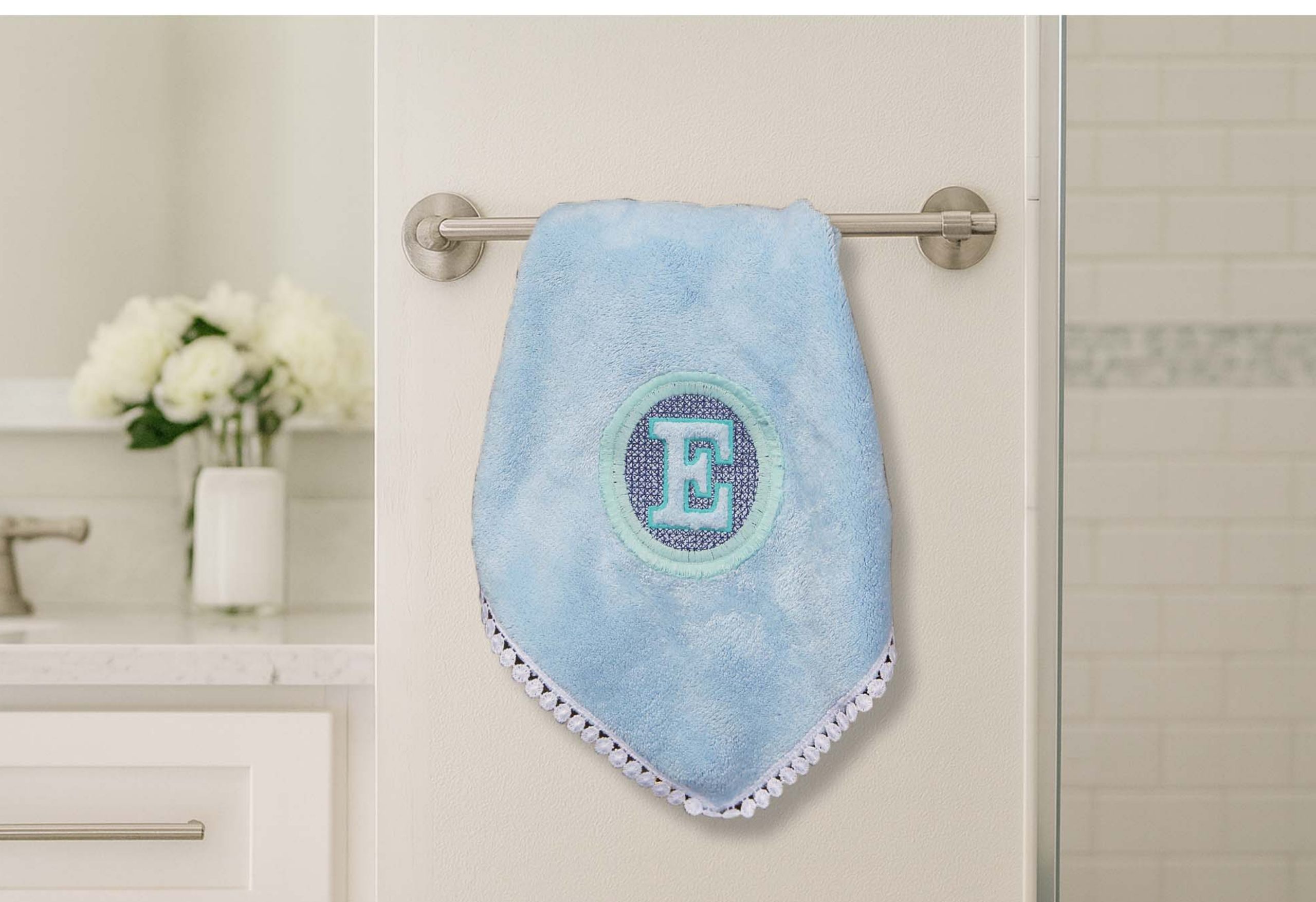 Monogram Collection Microfiber Bath Towel - Image 3
