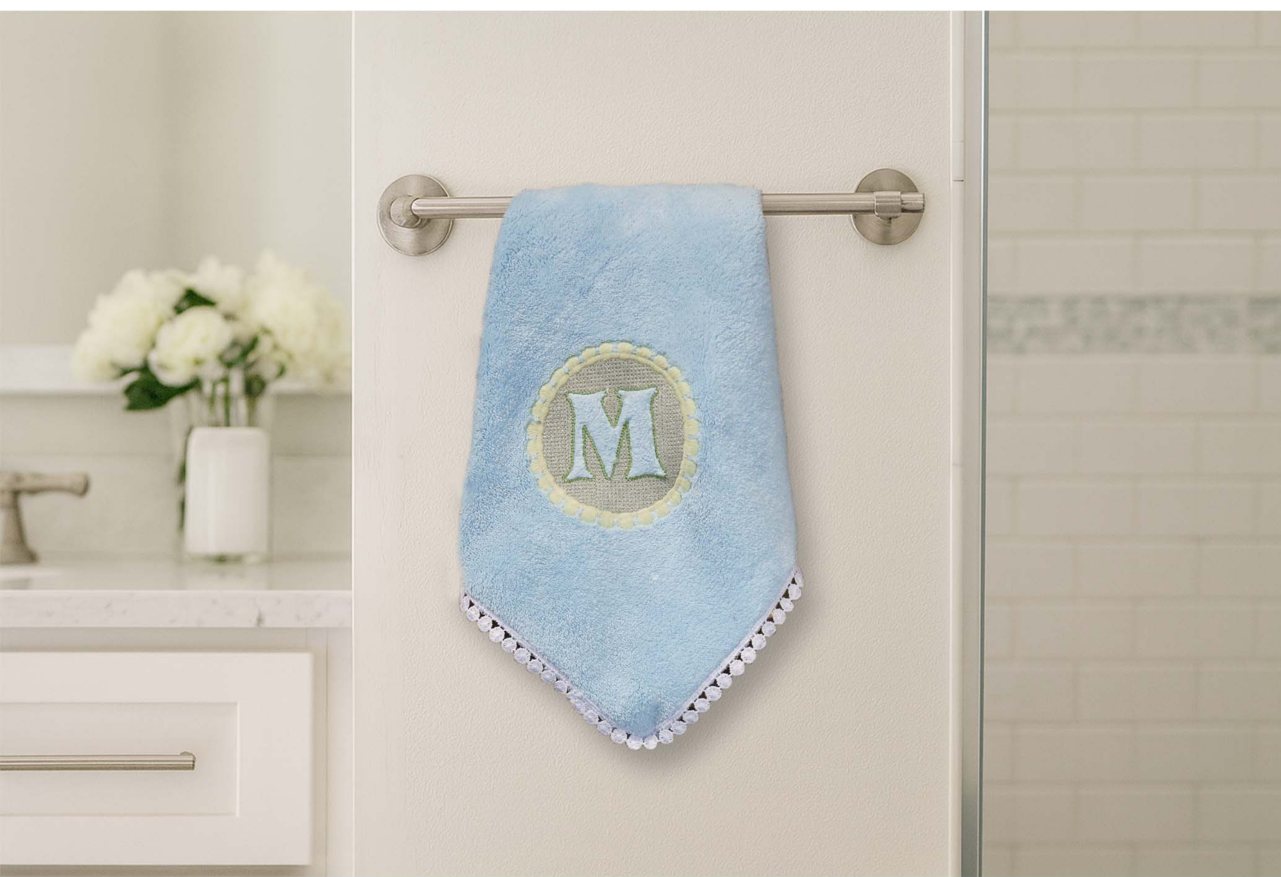 Monogram Collection Microfiber Bath Towel - Image 4