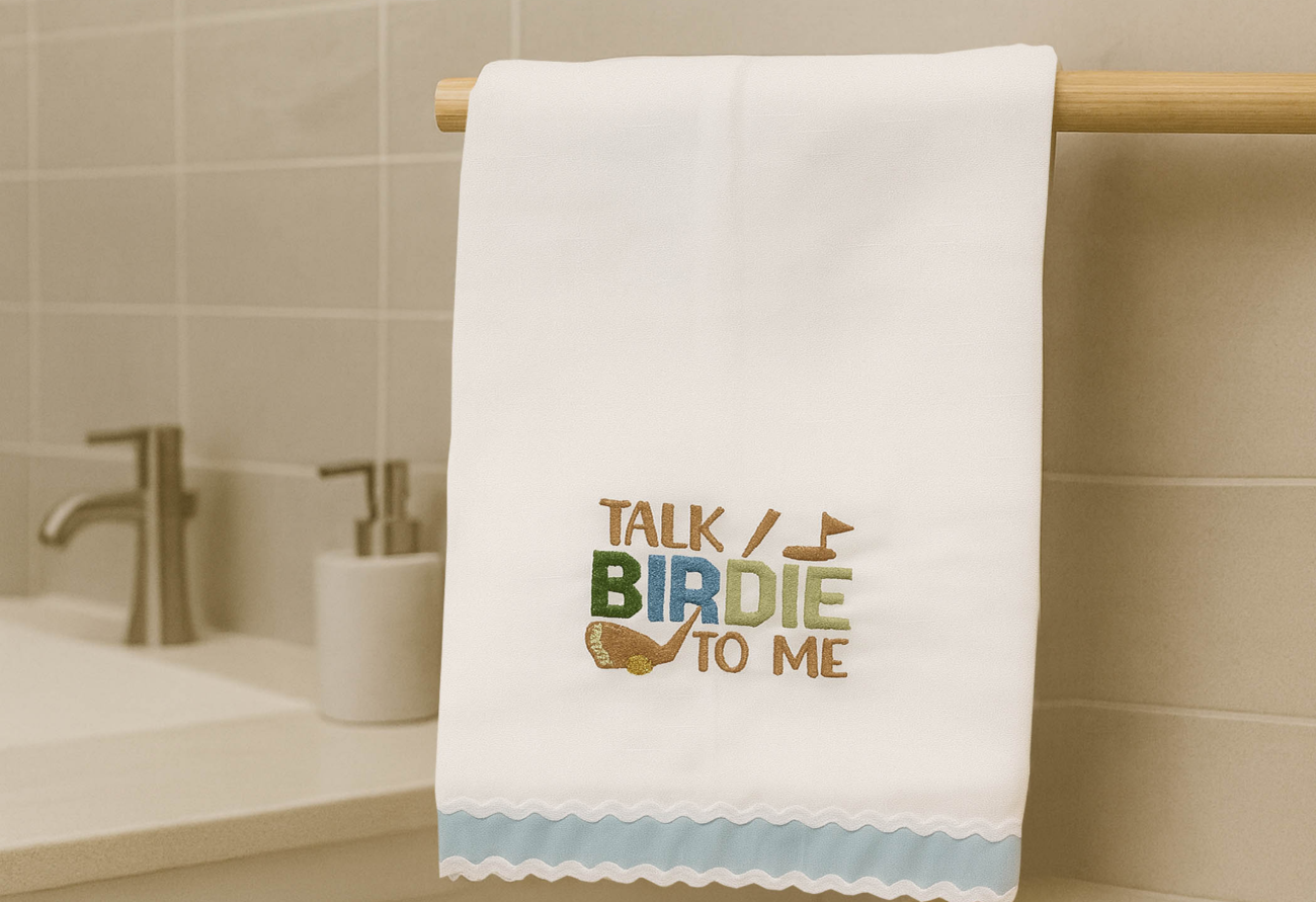 Talk Birdie To Me- Golf Linen Guest Towel