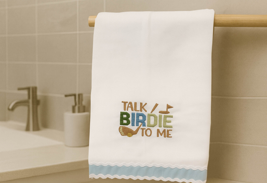 Talk Birdie To Me- Golf Linen Guest Towel