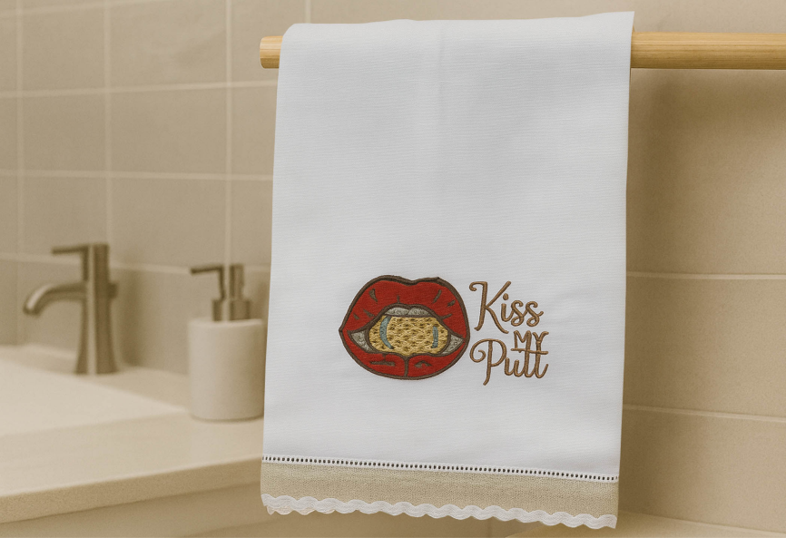 Kiss My Putt- Golf Linen Guest Towel