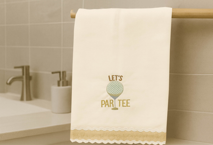 Let's Partee-Golf Linen Guest Towel