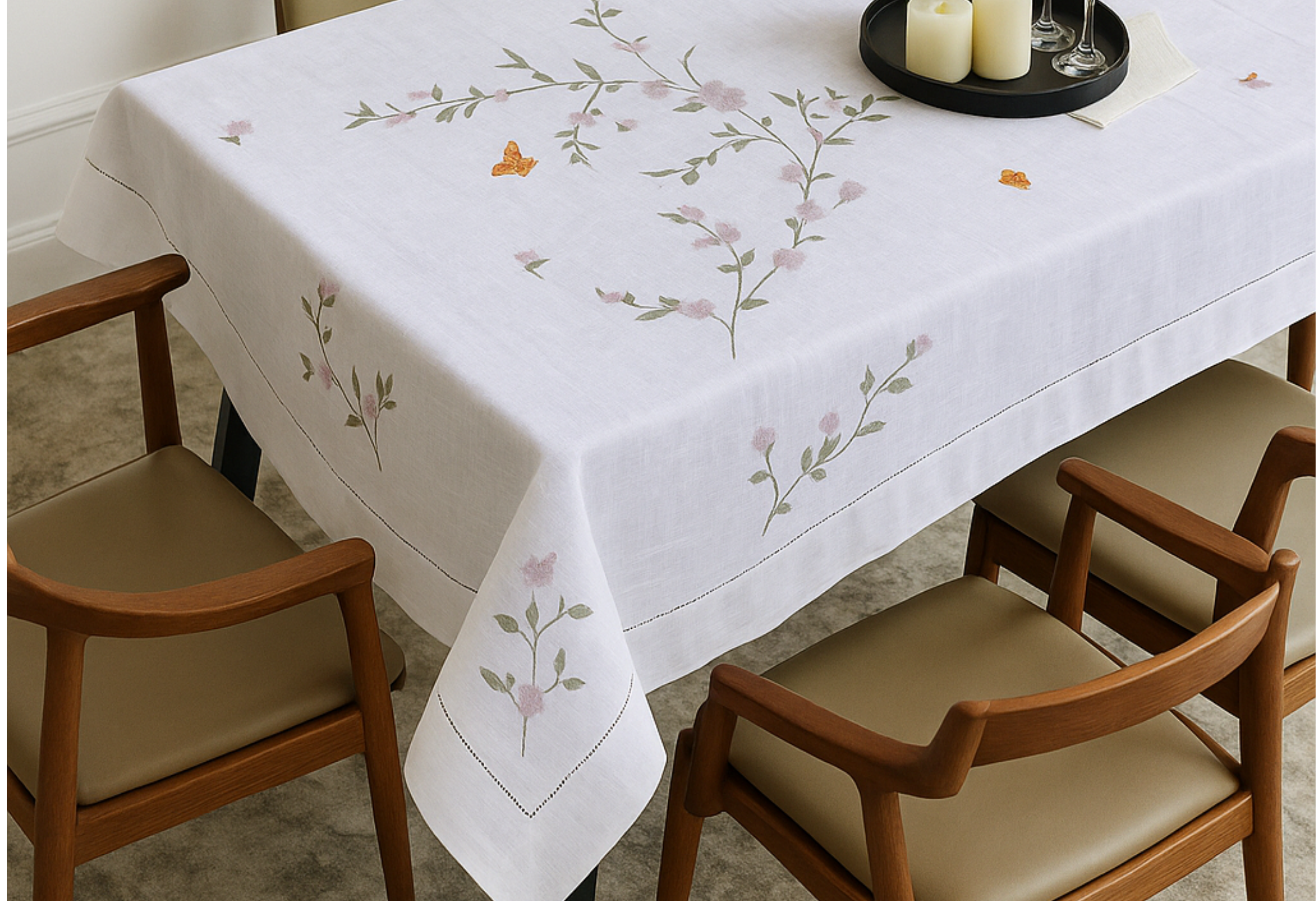 Sakura Linen Table Cloth