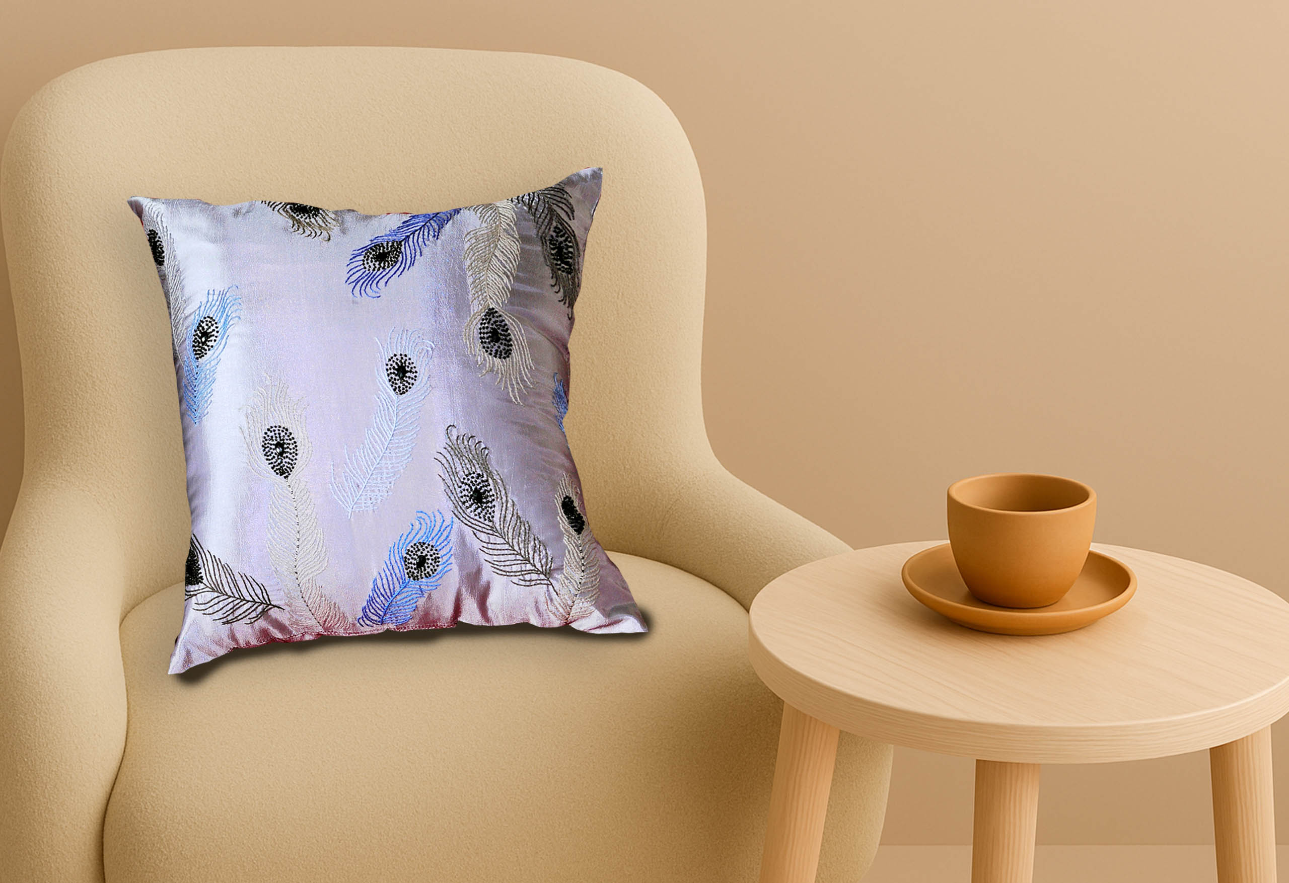 Peacock Elegance Decorative Pillow