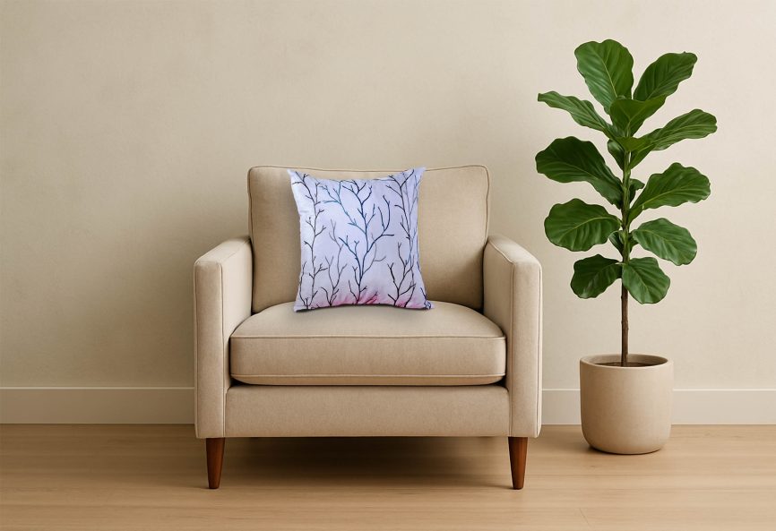 Winter Branches Decorative Pillow