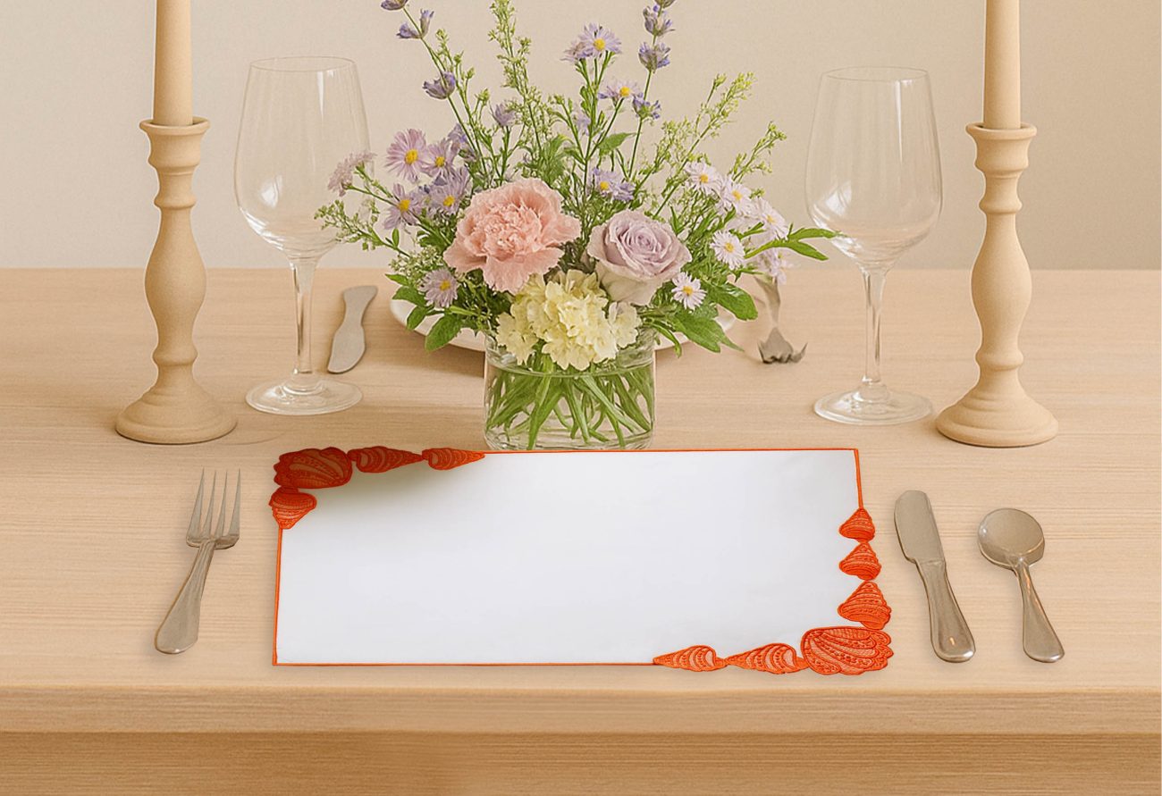 Red Cockle Linen Place Mat
