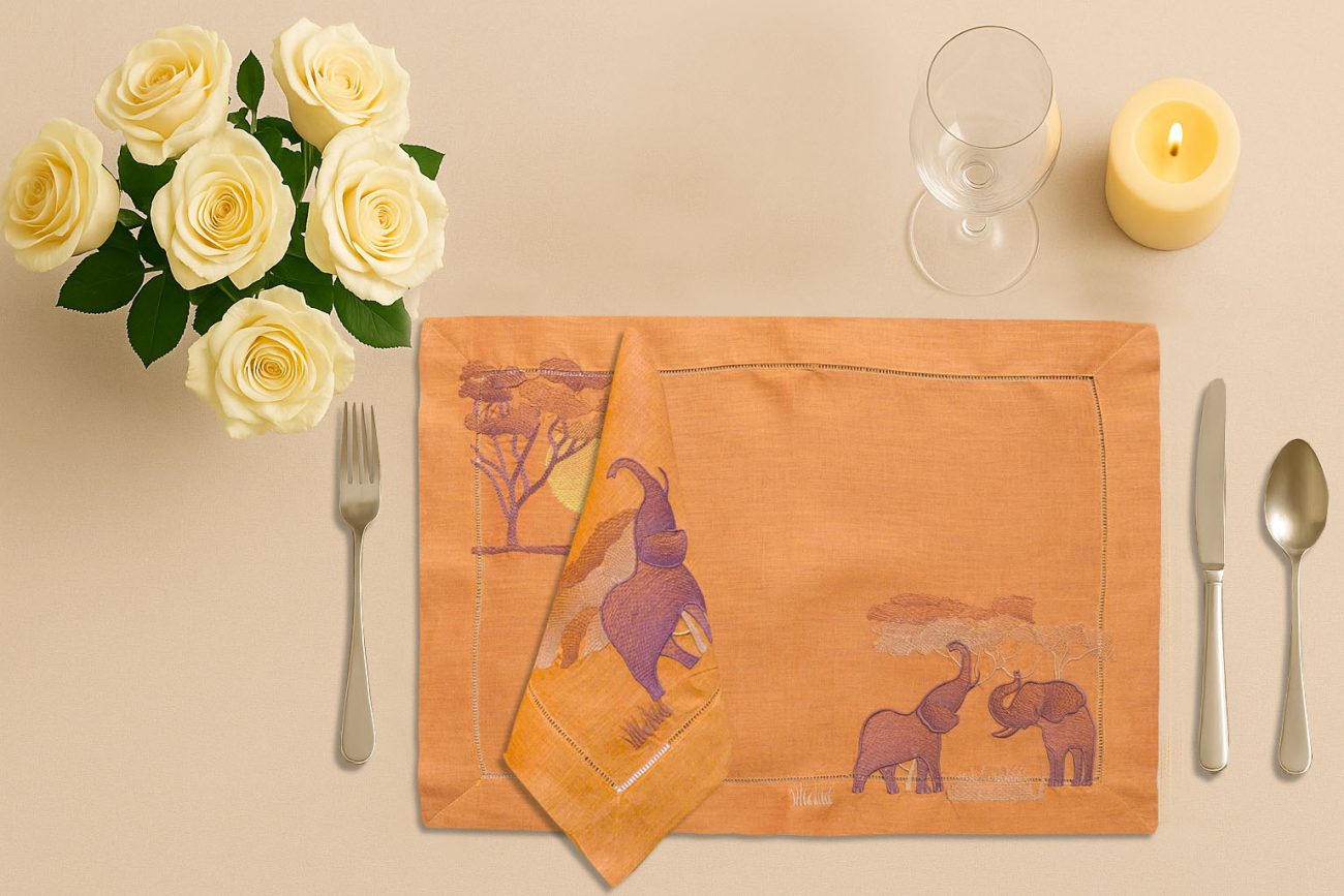 Elephant Parade Linen Napkin - Image 2