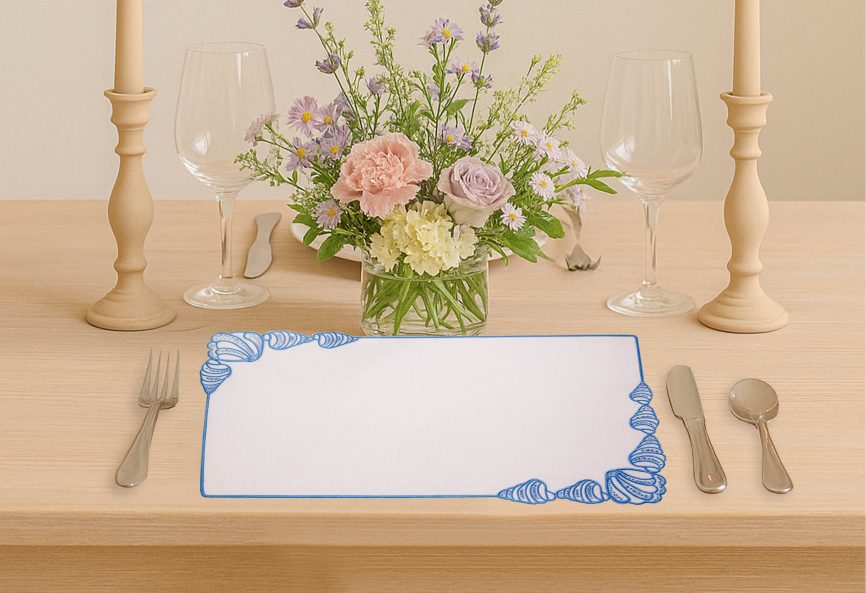 Blue Cockle Linen Place Mat