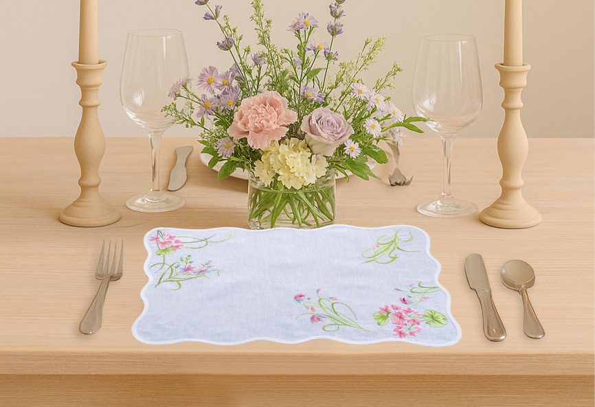 Geranium Linen Place Mat