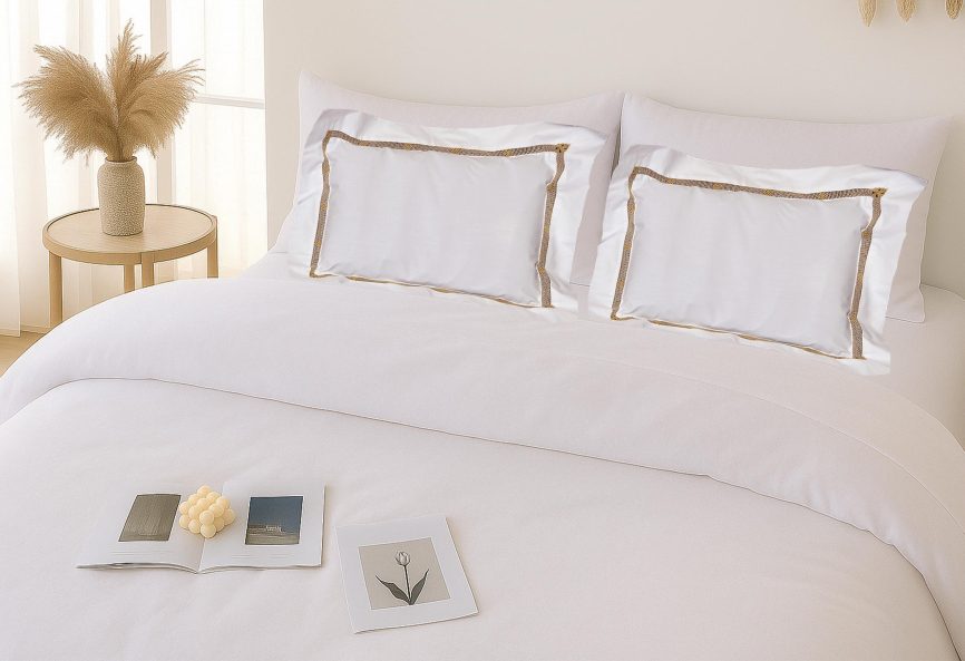Amber Border Linen Pillow