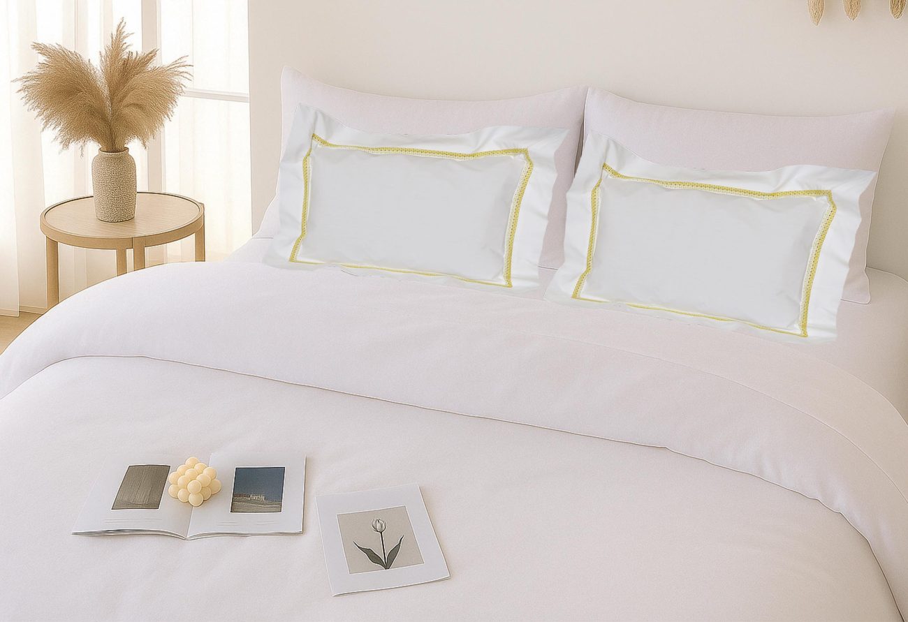 Sunshine Edge Linen Pillow