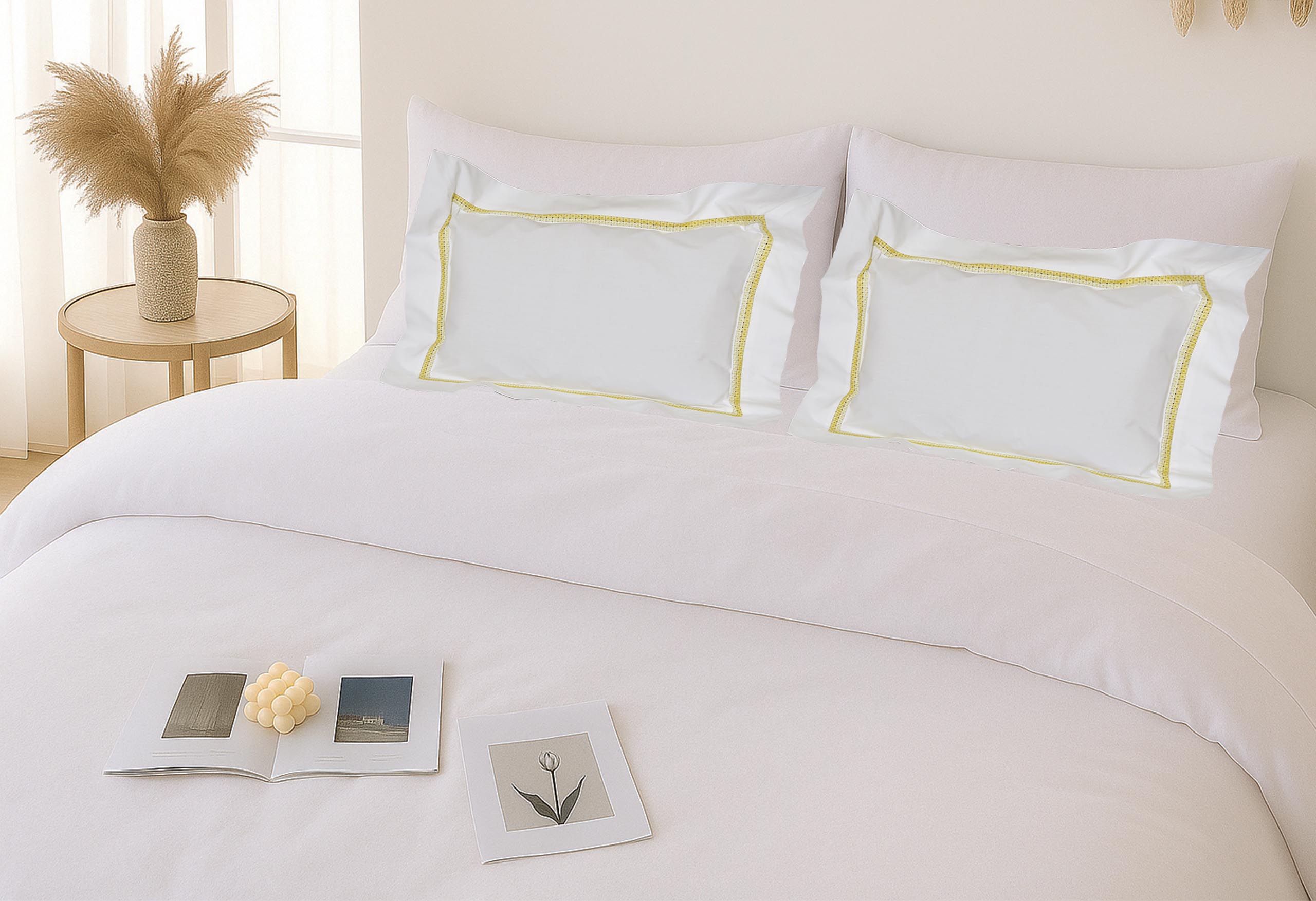 Sunshine Edge Linen Pillow