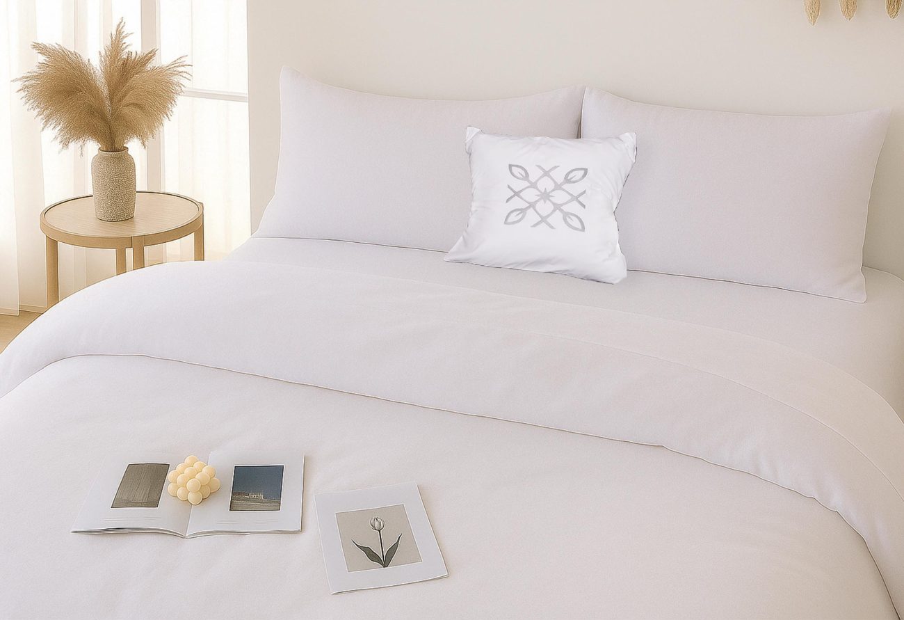 Frosted Petal Linen Pillow