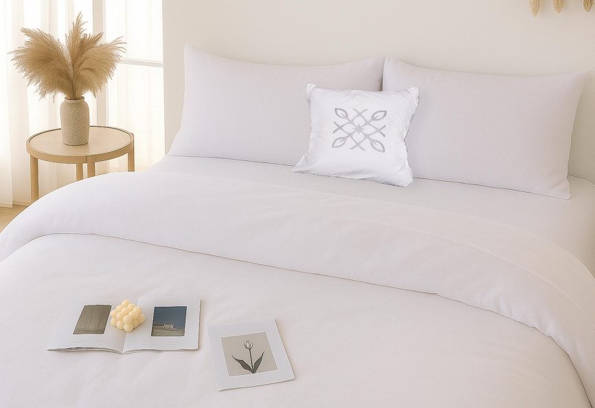 Frosted Petal Linen Pillow