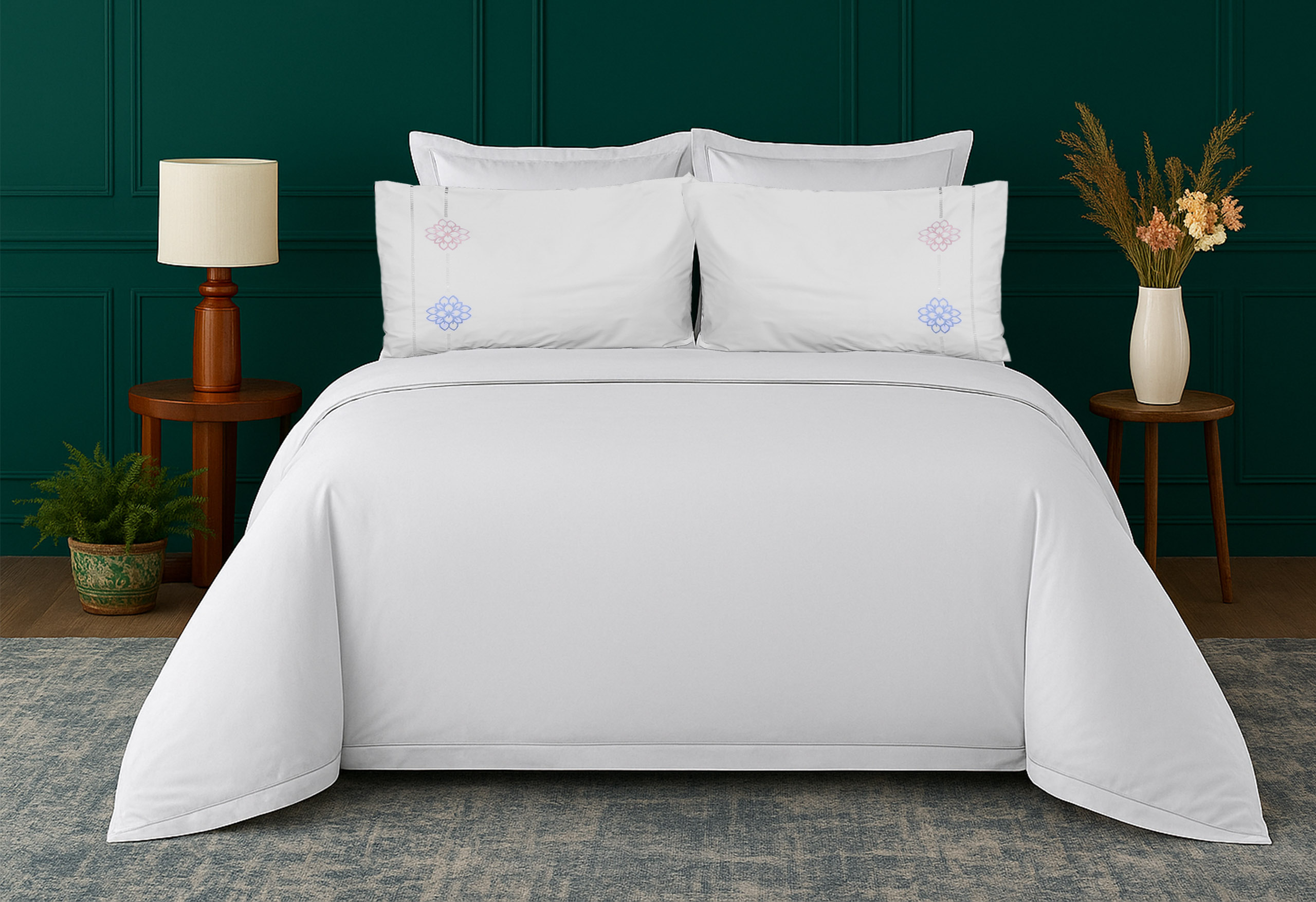Pastel Harmony Flowers Pillow Case