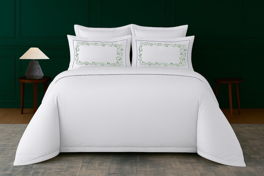 Emerald Rose Garden Pillow Case