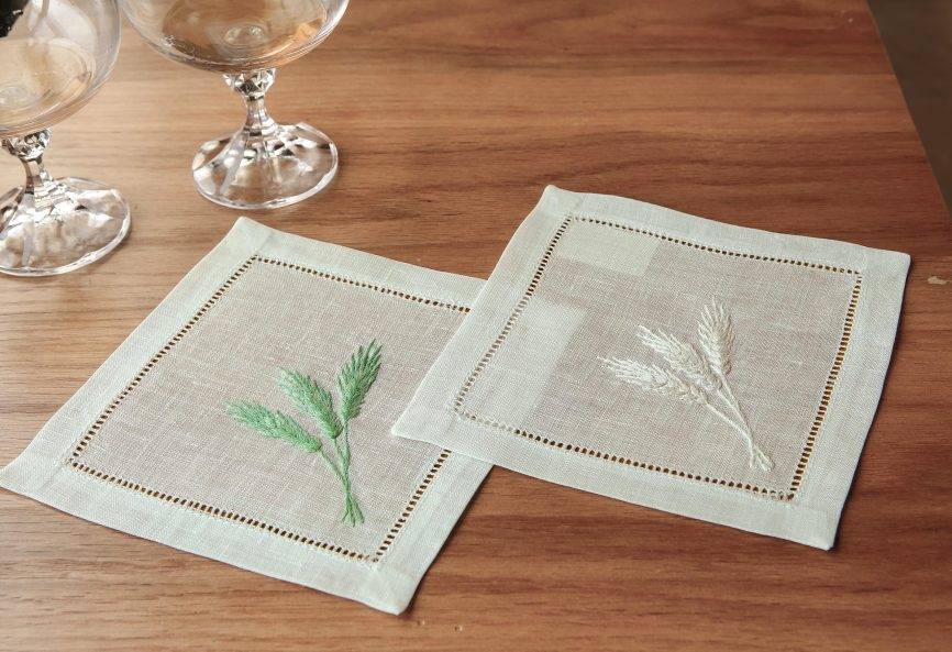 Rustic Barley Linen Cocktail Napkin