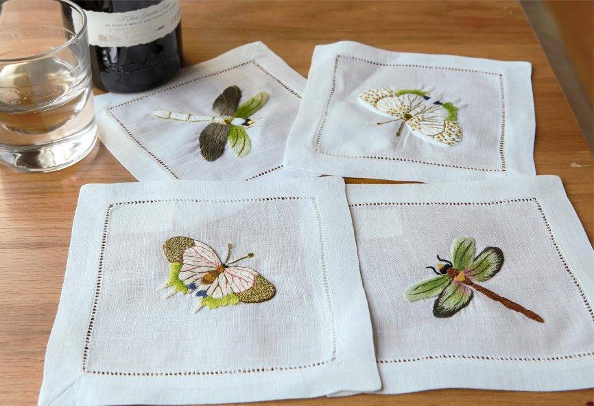 Flutter & Fly Linen Cocktail Napkins