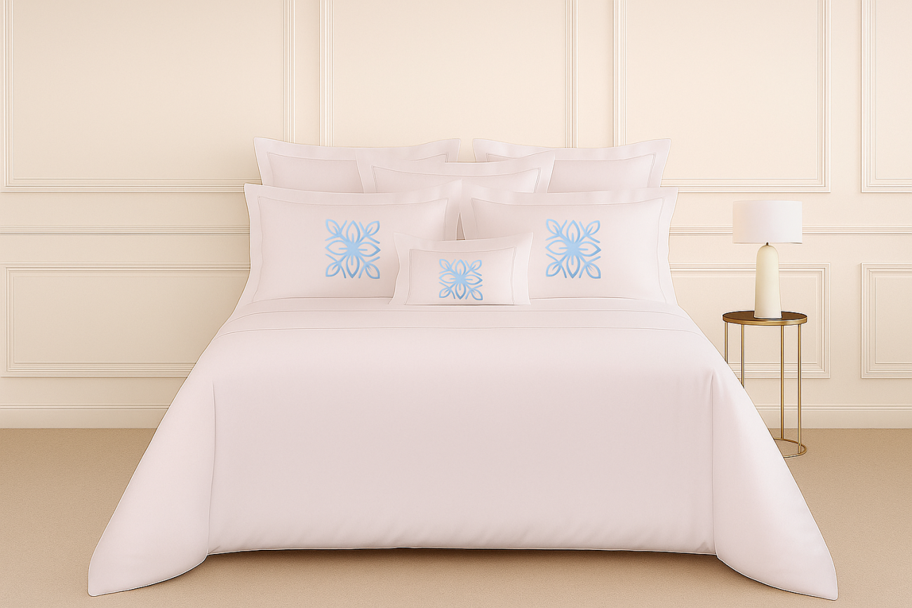 Azure Bloom Pillow Case