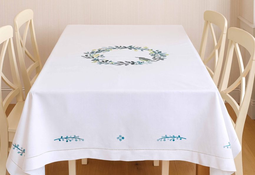 Eucalyptus Grace Linen Tablecloth