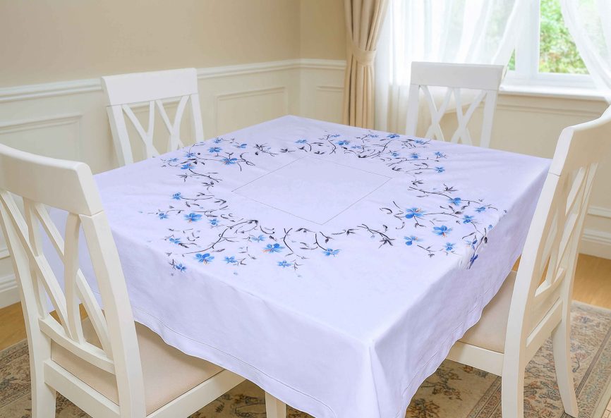 Flax Blossom Linen Tablecloth